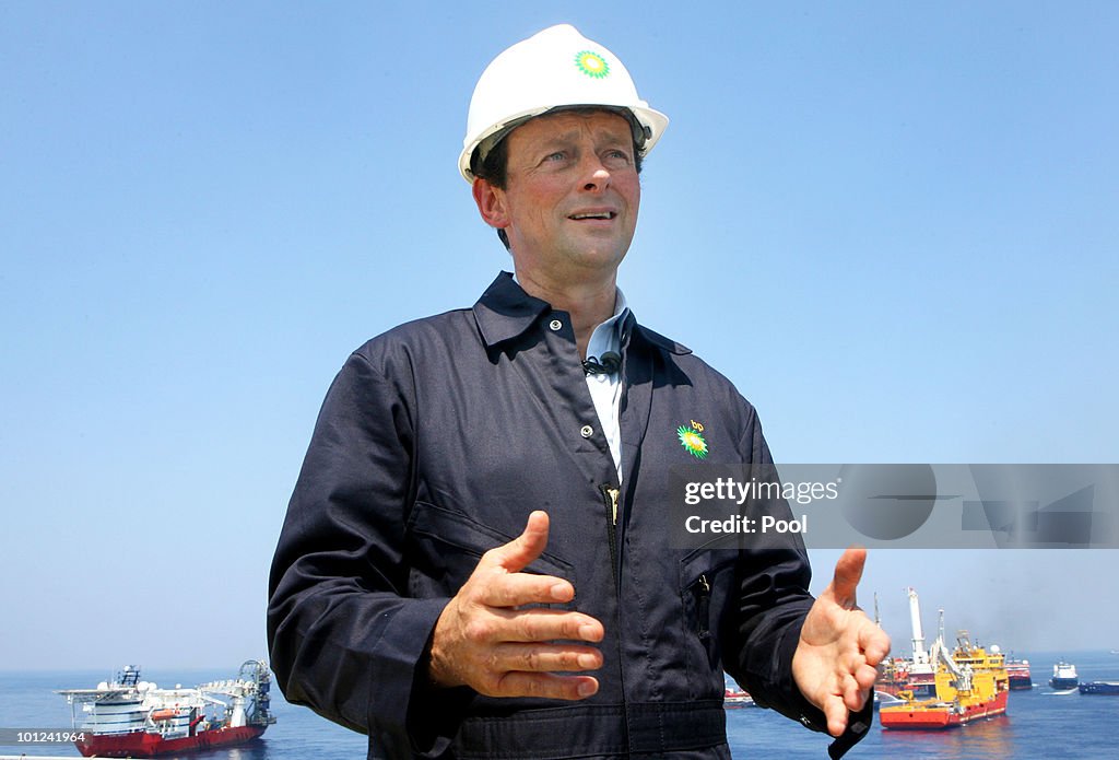BP CEO Hayward Visits Oil Spill Site
