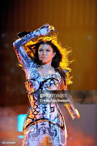 Fergie performs at the O2 Arena on May 28, 2010 in London, England.