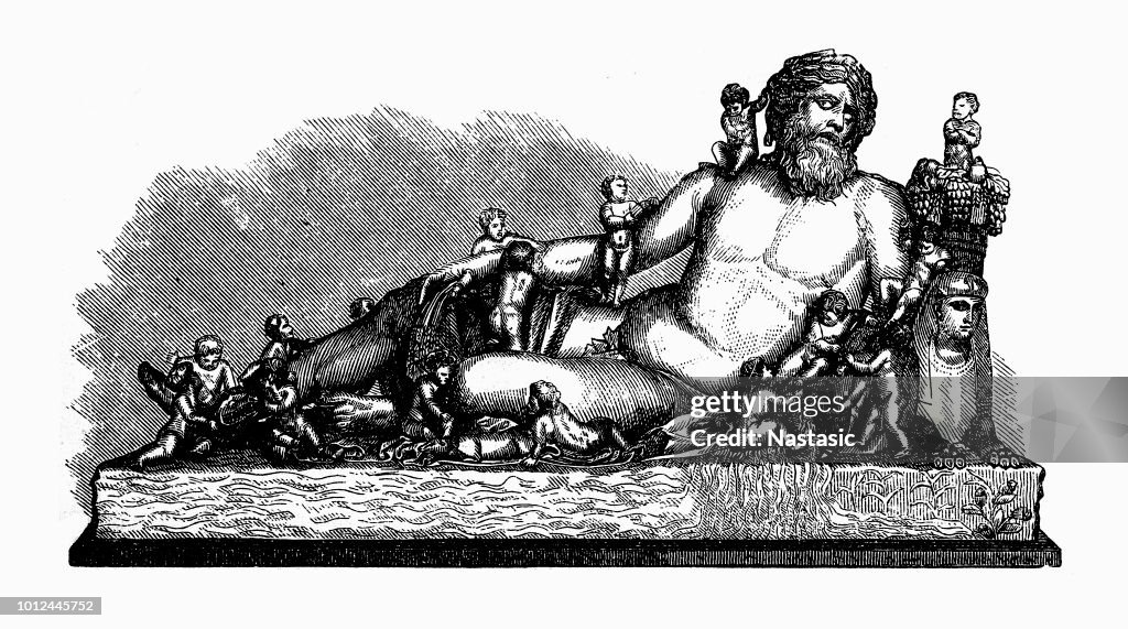 Neilos Nilus Or Neilos The God Of The Nile River Greek Mythology High-Res ...