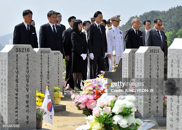 Japanese Prime Minister Yukio Hatoyama visits the national cemetery to pay homage to the 46 sailors killed in March, sinking of a South Korean...