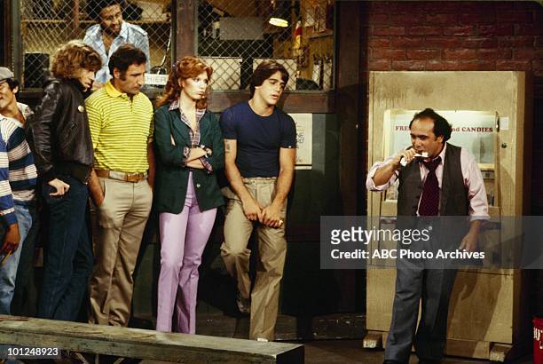 Louie and the Nice Girl" - Airdate on September 11, 1979. JEFF CONAWAY;JUDD HIRSCH;MARILU HENNER;TONY DANZA;DANNY DEVITO