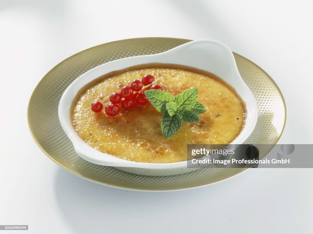 Creme brulée flavoured with foie gras