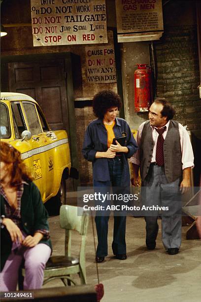 Louie and the Nice Girl" - Airdate on September 11, 1979. RHEA PERLMAN;DANNY DEVITO