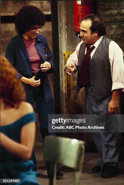 Louie and the Nice Girl" - Airdate on September 11, 1979. RHEA PERLMAN;DANNY DEVITO