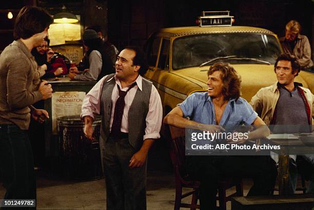Louie Meets the Folks" and "Fantasy Borough" - Airdate Decamber 11, 1979 and May 6, 1980. TONY DANZA;DANNY DEVITO;JEFF CONAWAY;JUDD HIRSCH