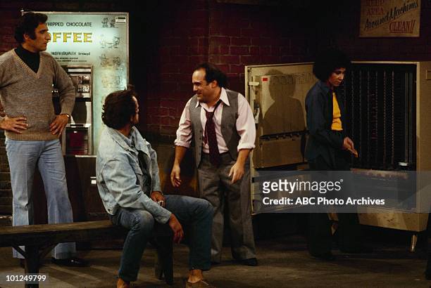Louie Meets the Folks" and "Fantasy Borough" - Airdate Decamber 11, 1979 and May 6, 1980. JUDD HIRSCH;CHRISTOPHER LLOYD;DANNY DEVITO;RHEA PERLMAN