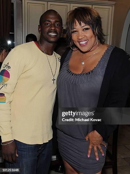 Actor Keith Robinson and actress/comedienne Kym Whitley attend the "35 And Ticking" Film Wrap Party on May 28, 2010 in Woodland Hills, California.