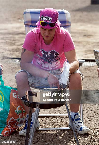 Festival goers on the first day of Pinkpop Festival on May 28, 2010 in Landgraaf, Netherlands.