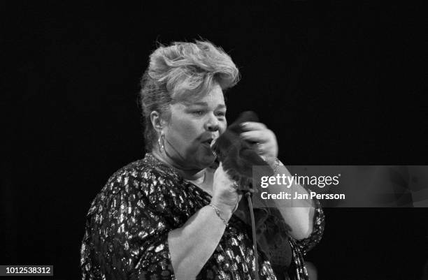 American blues singer Etta James performing at North Sea Jazz Festival, The Hague, Netherlands, July 1993.
