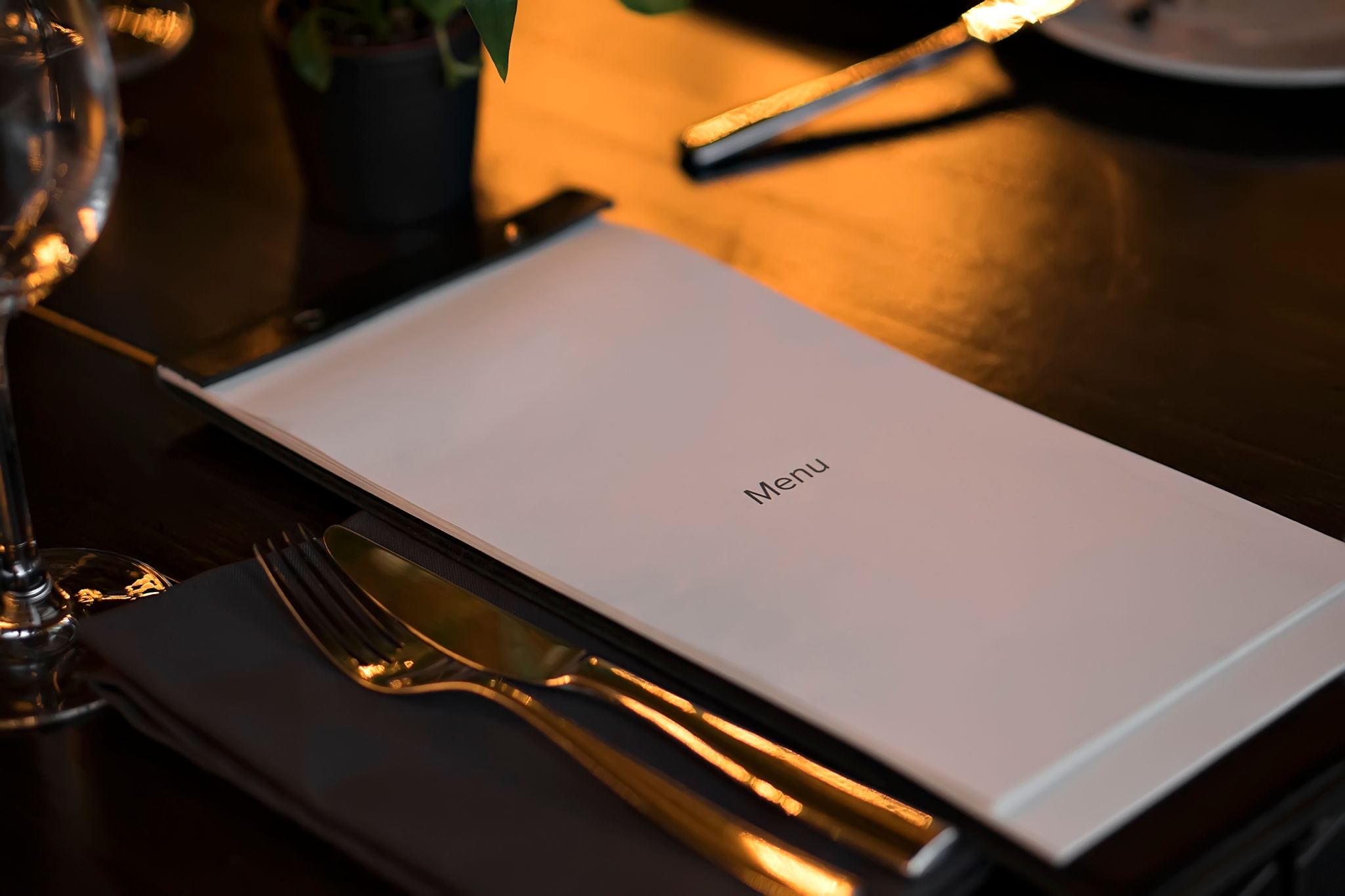 restaurant menu. table place . candle light restaurant menu. table place . candle light