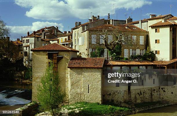 mont-de-marsan city walls, france - les landes stock pictures, royalty-free photos & images