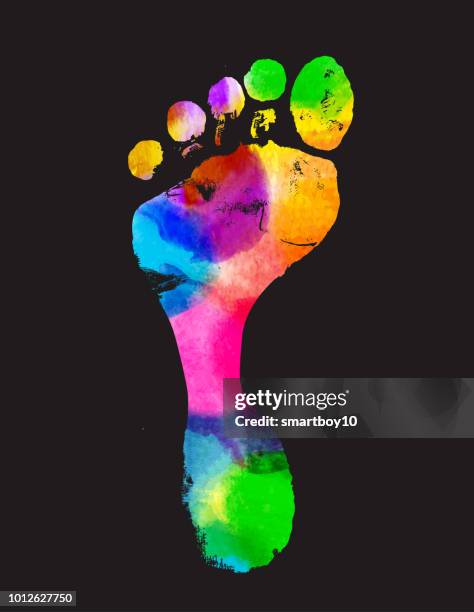 Normal Toe Print Toe Print High Res Illustrations - Getty Images