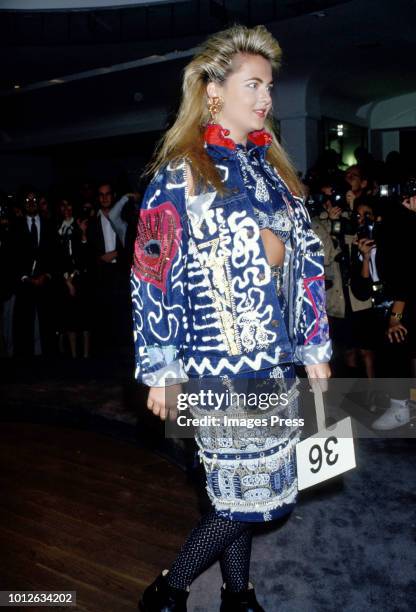 Cornelia Guest at an AIDS Benefit Fashion Show circa 1986 in New York.