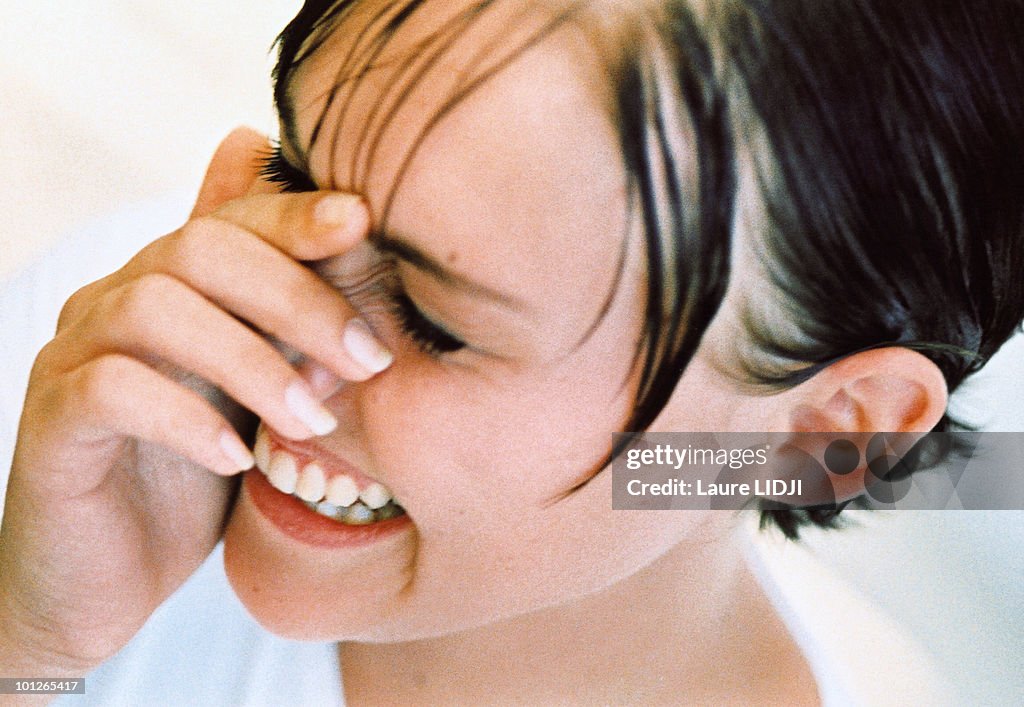 Woman laughing