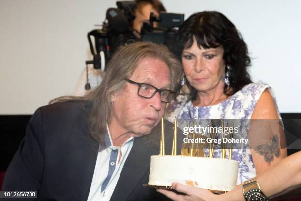 George and Rhonda Jung at George Jung's Birthday Celebration And Screening Of "Blow" at TCL Chinese 6 Theatres on August 6, 2018 in Hollywood,...