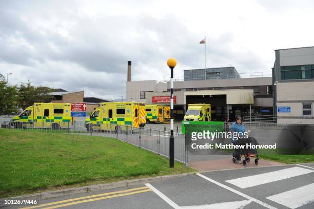 General view of the accident and emergency department of Ysbyty Gwynedd hospital on October 2, 2013 in Bangor, United Kingdom.