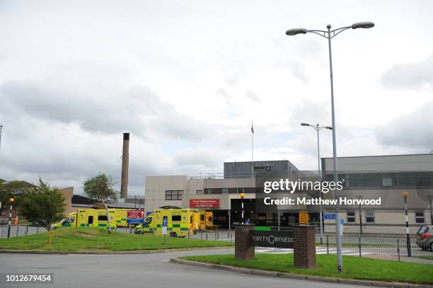 General view of the accident and emergency department of Ysbyty Gwynedd hospital on October 2, 2013 in Bangor, United Kingdom.
