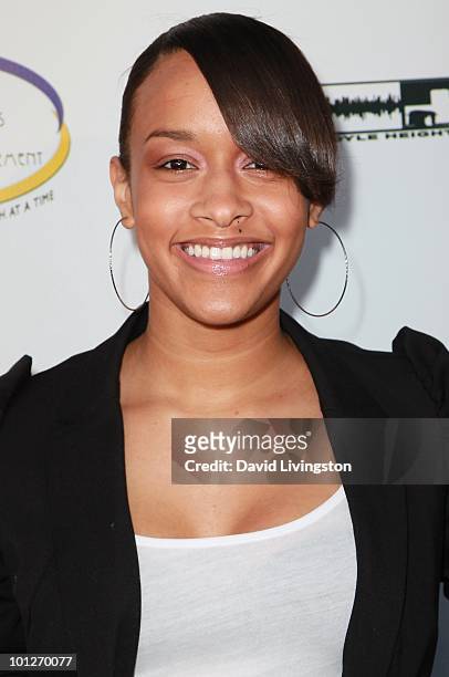 Singer Chantel "Chani" Christie attends the 4th Annual Community Awards Red Carpet Gala at the Boyle Heights Technology Youth Center on May 28, 2010...