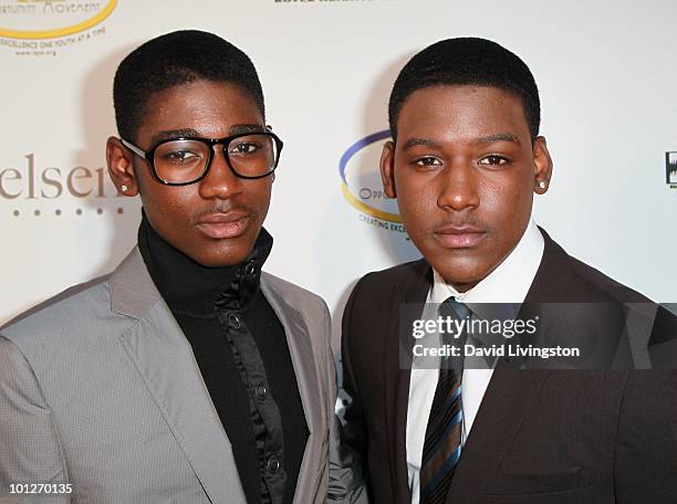 Actors Kwame Boateng and Kofi Siriboe attend the 4th Annual Community Awards Red Carpet Gala at the Boyle Heights Technology Youth Center on May 28,...