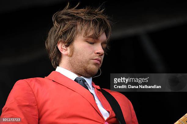 Andy Ross of OK GO performs at Sasquatch Festival at the Gorge Amphitheater on May 29, 2010 in George, Washington.
