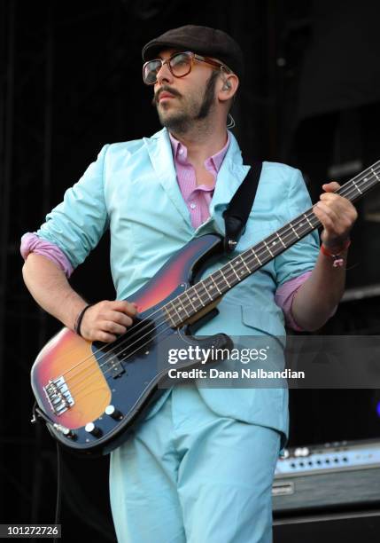 Tim Norwind of OK GO performs at Sasquatch Festival at the Gorge Amphitheater on May 29, 2010 in George, Washington.