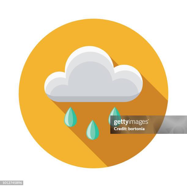 rain flat design united kingdom icon - rain icon stock illustrations