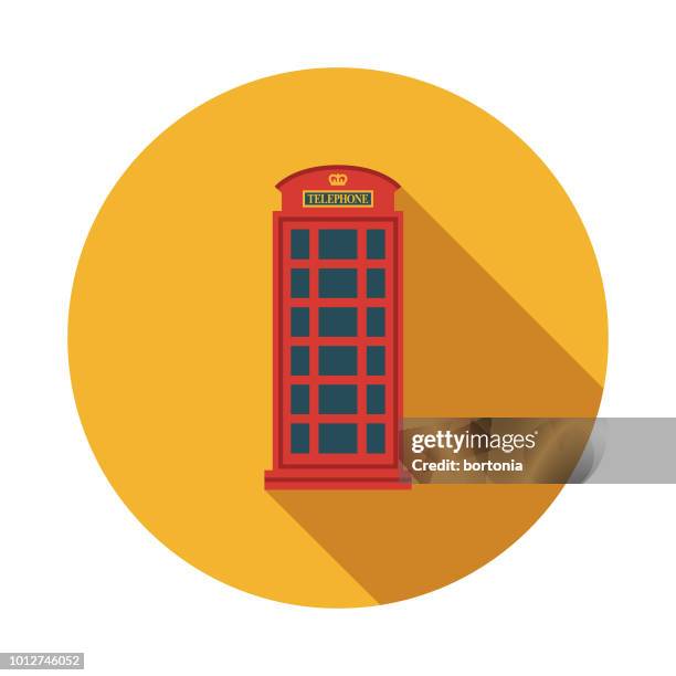 telephone booth design united kingdom icon - telephone booth stock illustrations