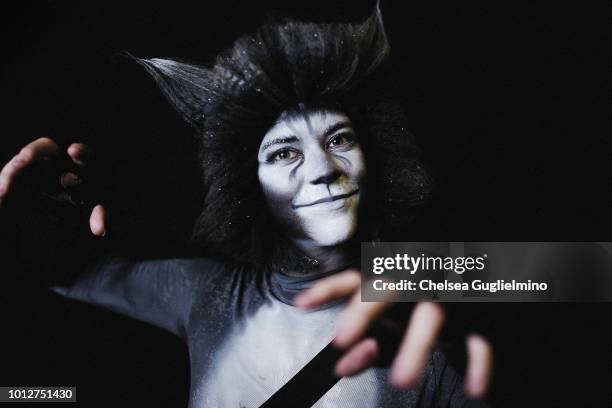 Winner of the Furr-ocious Fashion Face Off, Savannah, poses at CatCon Worldwide 2018 at Pasadena Convention Center on August 5, 2018 in Pasadena,...