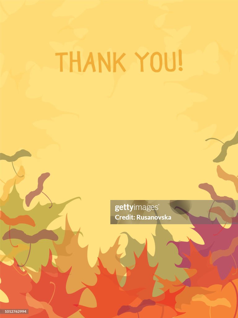 Thank You! Maple Leaves Background.