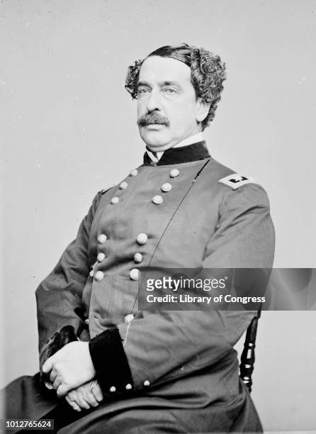Major General Abner Doubleday poses for a portrait in circa 1855.