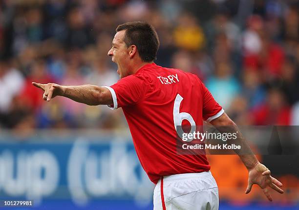 John Terry of England shouts instructions during the International Friendly between Japan and England at UPC-Arena on May 30, 2010 in Graz, Austria.