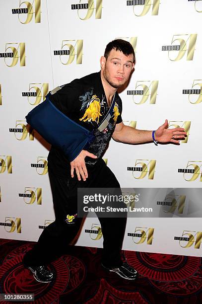 Mixed Martial Arts fighter Forrest Griffin arrives for postfight party at Studio 54 inside MGM Grand on May 29, 2010 in Las Vegas, Nevada.