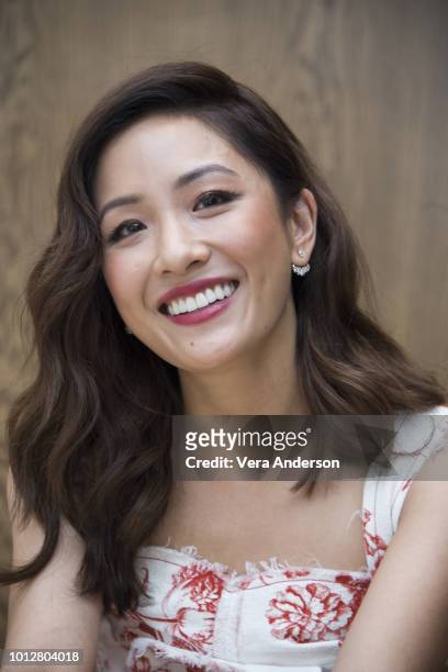 Constance Wu at the "Crazy Rich Asians" Press Conference at the Beverly Wilshire Hotel on August 5, 2018 in Beverly Hills, California.