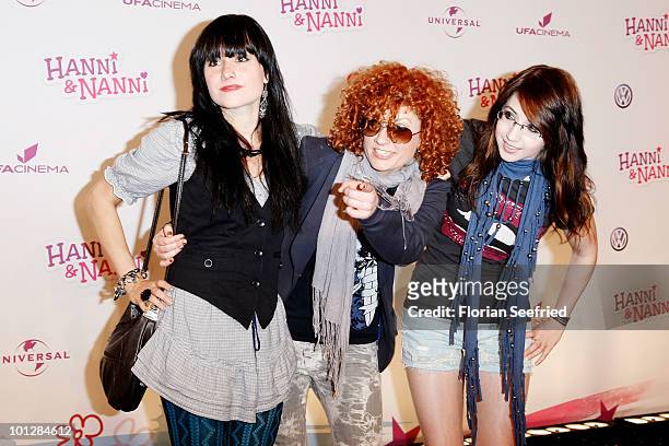 The Black Sheep, Trish and Charly and No Angels member Lucy Diakowska attend the 'Hanni & Nanni World Premiere' at Mathaeser cinema on May 30, 2010...