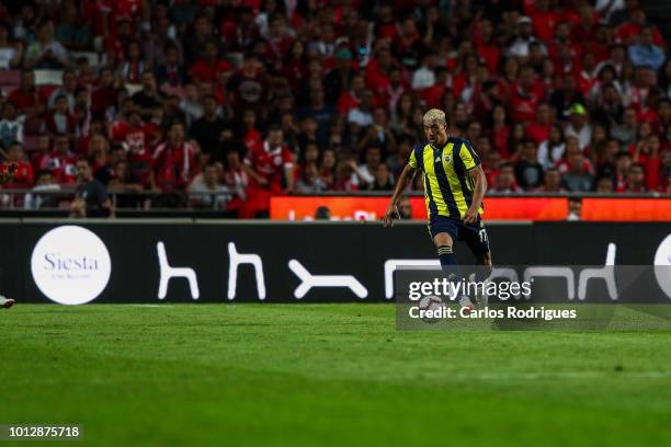 Nabil Dirar of Fenerbache SK during the match between SL Benfica and Fenerbache SK for UEFA Champions League Qualifier at Estadio da Luz on August 7,...