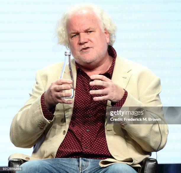 Creator/executive producer Tim Doyle of the television show "The Kids Are Alright" speaks during the Disney/ABC segment of the Summer 2018 Television...