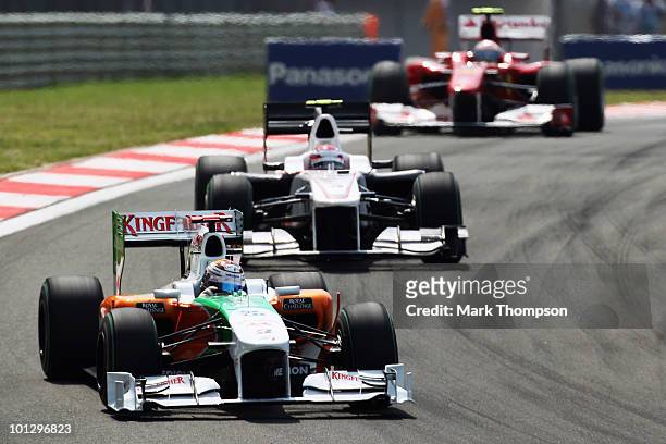 Adrian Sutil of Germany and Force India drives during the Turkish Formula One Grand Prix at Istanbul Park on May 30 in Istanbul, Turkey.