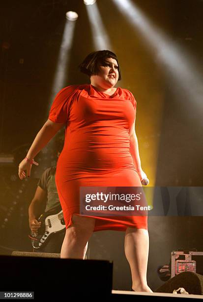 Beth Ditto of Gossip performs live at day 1 of the Pinkpop Festival on May 28, 2010 in Landgraaf, Netherlands.