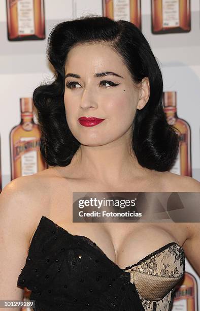 Dita Von Teese attends the 'Cointreau' photocall at the ME Hotel on May 27, 2010 in Madrid, Spain.