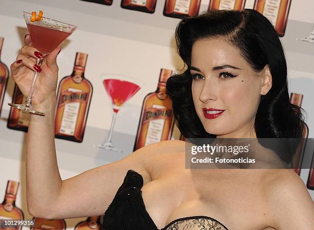 Dita Von Teese attends the 'Cointreau' photocall at the ME Hotel on May 27, 2010 in Madrid, Spain.