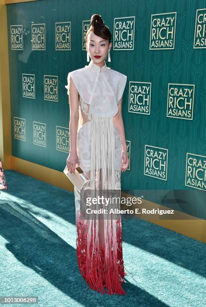 Constance Lau attends the premiere of Warner Bros. Pictures' "Crazy Rich Asiaans" at TCL Chinese Theatre IMAX on August 7, 2018 in Hollywood,...