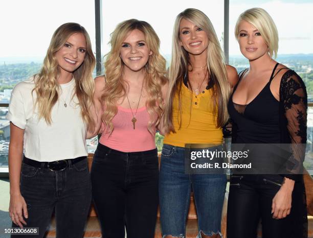 Singer/Songwriters Lauren Duski, Natalie Stovall and Whitney Duncan with Ashlee Hewitt of Post Monroe attend Change the Conversation - Slacker Radio...