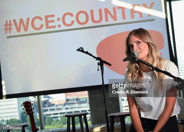 Singer/Songwriter Lauren Duski performs Change the Conversation - Slacker Radio #WCE: Country Launch Party at The Steps at WME on August 7, 2018 in...