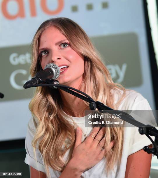 Singer/Songwriter Lauren Duski performs Change the Conversation - Slacker Radio #WCE: Country Launch Party at The Steps at WME on August 7, 2018 in...