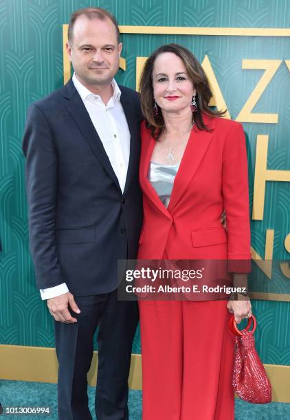 Brad Simpson and Nina Jacobson attend the premiere of Warner Bros. Pictures' "Crazy Rich Asiaans" at TCL Chinese Theatre IMAX on August 7, 2018 in...