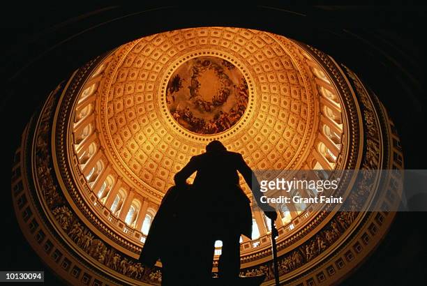 capitol rotunda, usa, washington, dc - capitol rotunda stockfoto's en -beelden