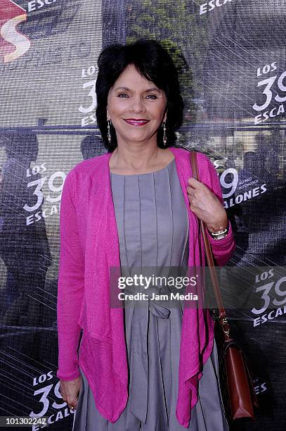 Journalist Paty Chapoy attends to the play 'Los 39 Escalones' at the Julio Prieto Theater on May 30, 2010 in Mexico City, Mexico