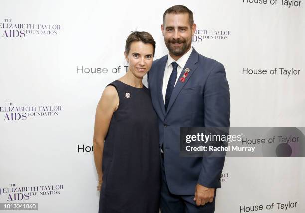Ambassador and Elizabeth Taylor's granddaughter Naomi Wilding and Co-Host PA State Representative Brian Sims attend the House of Taylor dinner...