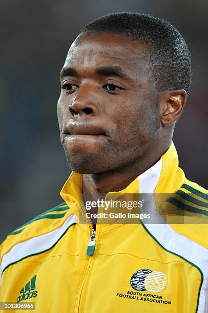 Aaron Mokoena of Bafana is shown during his 100th cap in an International Friendly match between South Africa and Guatemala at the Peter Mokaba...