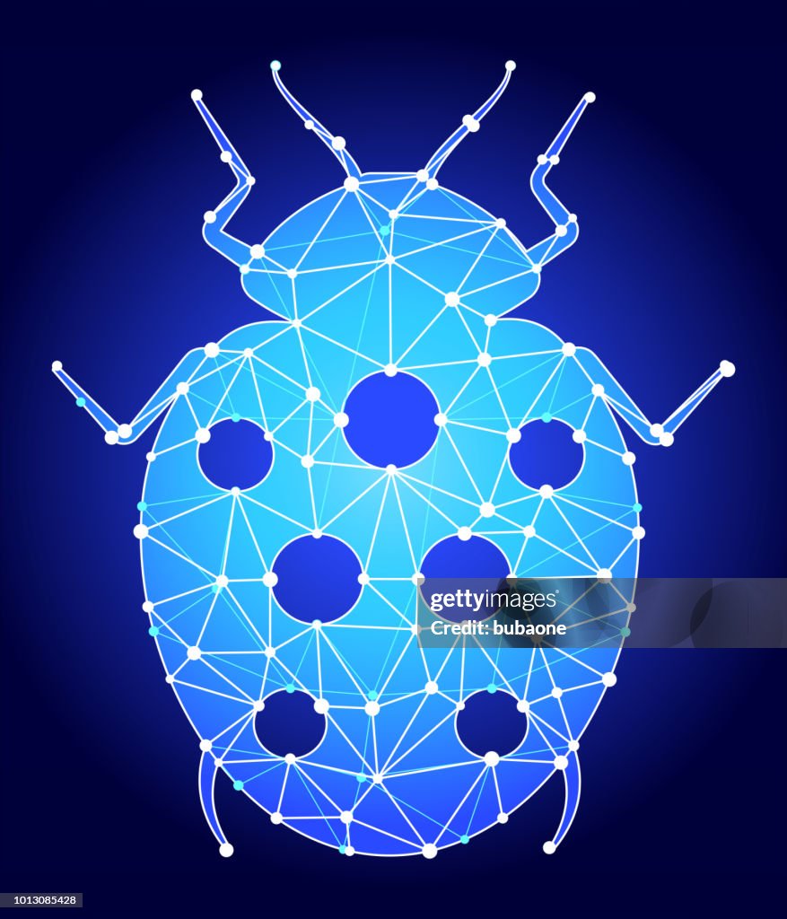 Triangle Bug Pattern Lady Bug Blue Triangle Node Vector Pattern High-Res Vector Graphic ...